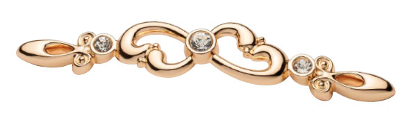 Мебельная ручка-скоба со стразами TL 8.10534-TL 8.10537